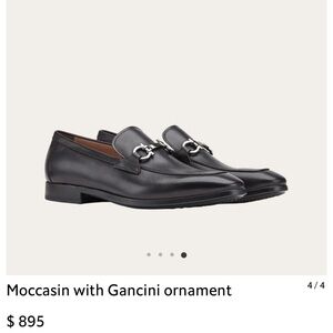 Salvatore Ferragamo Moccasin with Gancini ornament men’s loafer size 10E